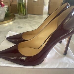 Jimmy choo patent leather Bordeaux heels